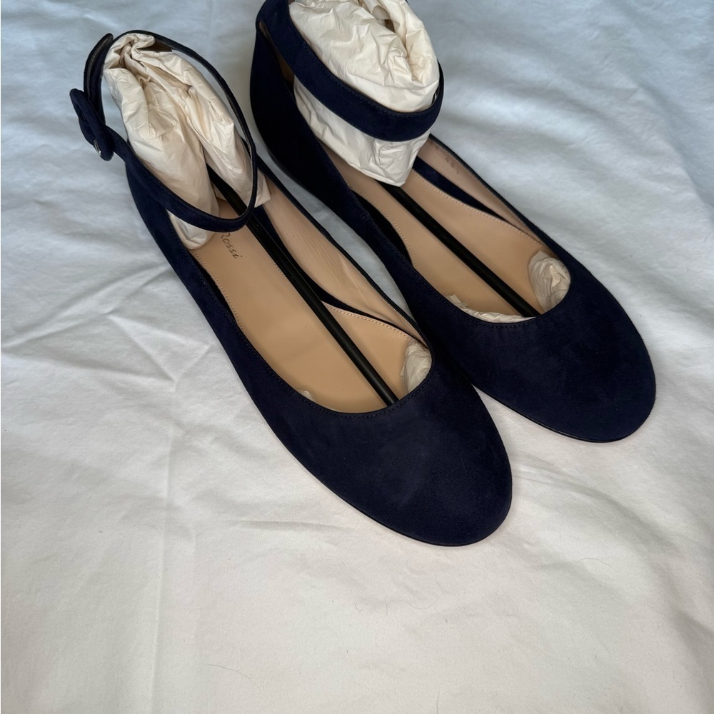 Gianvito Rossi Navy Women's Ballet Flats
